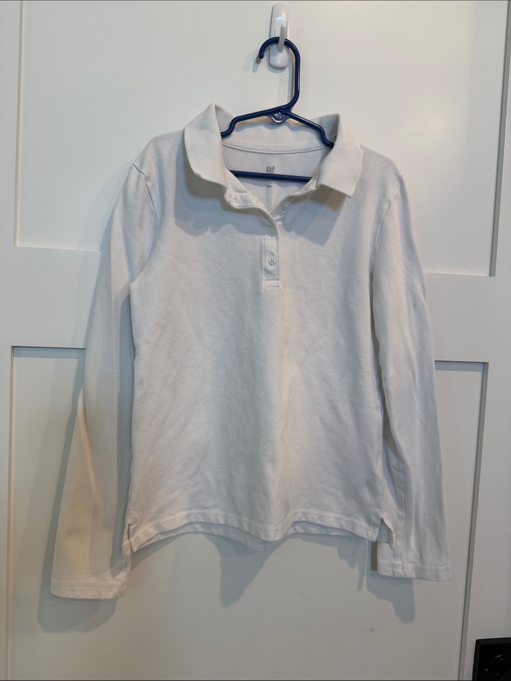 GAP Girls Uniform White Long Sleeve Polo Top